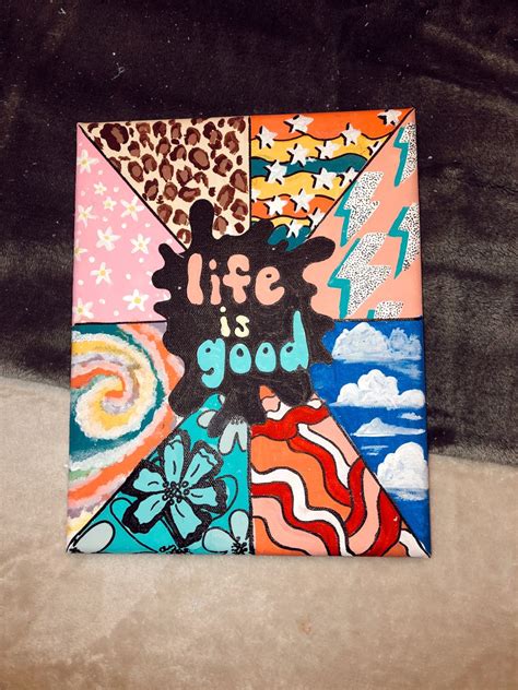 I hope you are all doing great! Life Is Good | Mini canvas art, Cute canvas paintings ...