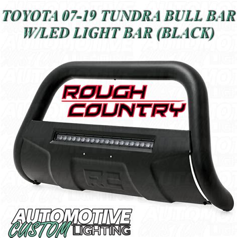 TOYOTA 07-21 TUNDRA BULL BAR W/LED LIGHT BAR (BLACK) – Automotive
