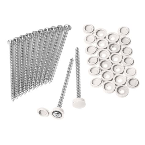 Alpha 12 Pack Screw And Hinge Cap Set For Exterior Shutters In The