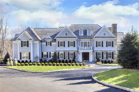 Million Newly Built Stone Shingle Colonial Mansion In New Canaan