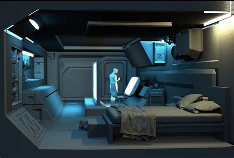 Borogatás Pozíció Tisztázd Sci Fi Room Concept Art Nyárs Daru Készpénz