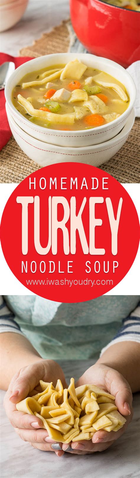 Really good way to use up chicken left over from sunday night dinner. Homemade Turkey Noodle Soup - I Wash... You Dry
