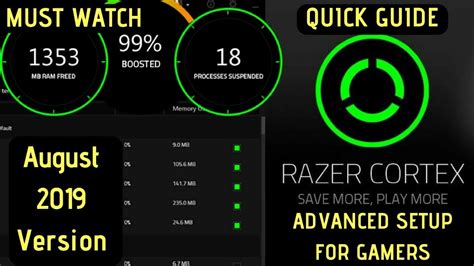 Razer Cortex Game Booster Advanced Setup 2019 August Version For Gamers