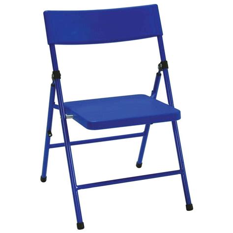 Cosco Blue Plastic Seat Kids Folding Chair Set Of 4 14301blu4e The