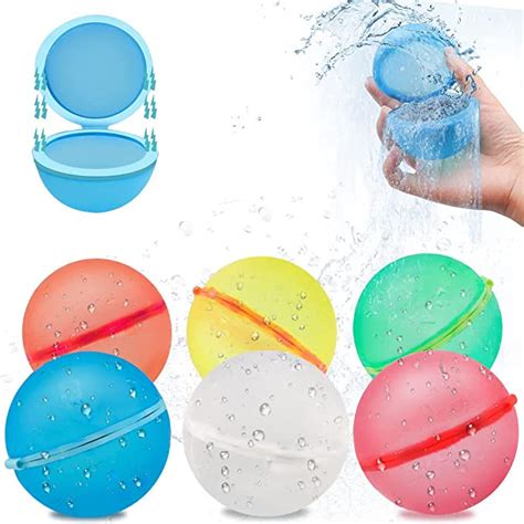 Amazon Com Pcs Reusable Water Balloons Quick Fill Self Sealing Water