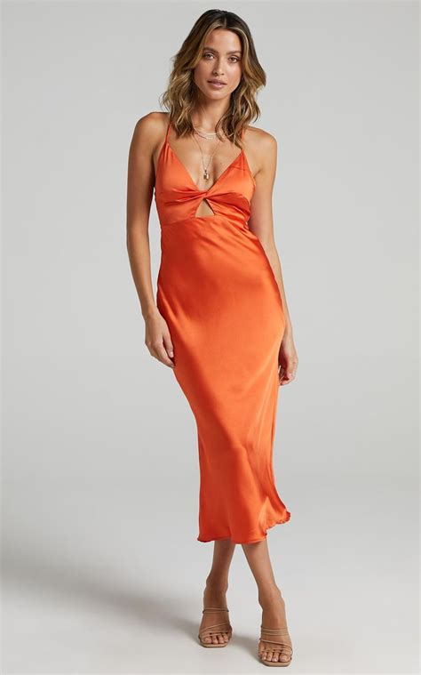 Nataliah Dress In Orange Showpo Dresses Showpo Fashion