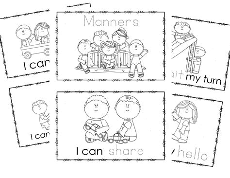 Preschool Coloring Printables About Manners Coloring Pages