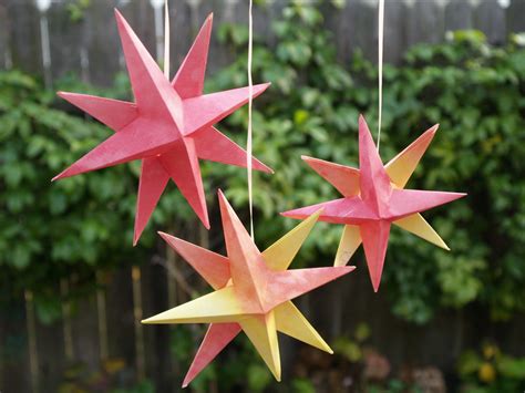 Folded Paper Christmas Origami Stars The Magic Onions