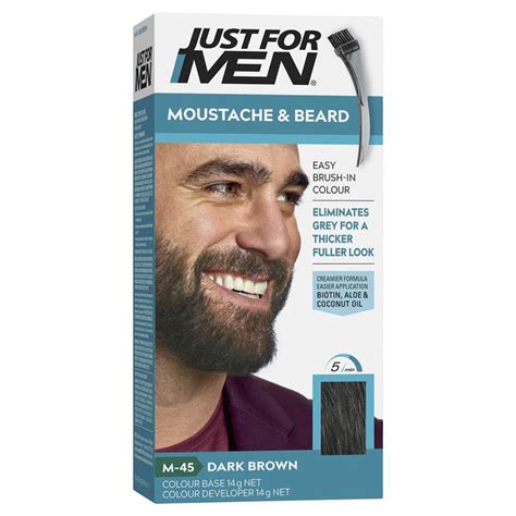 Just for men autostop mens hair colouring dye real black a55 nisim shampoo 60ml. Buy Just for Men Beard Colour - Dark Brown-Black Online at ...
