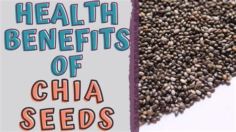 Health Benefits Of Chia Seeds Youtube Trending