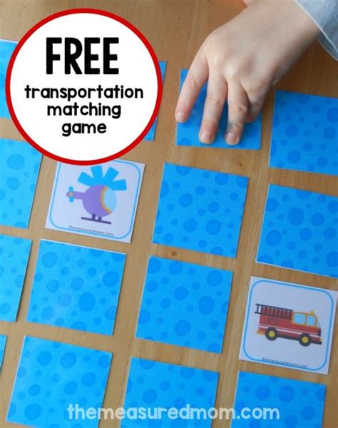 Transportation Matching Game The Measured Mom