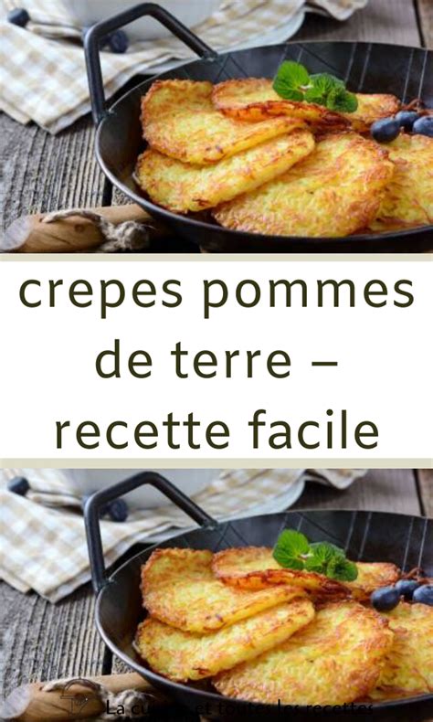 Crepes pommes de terre recette facile