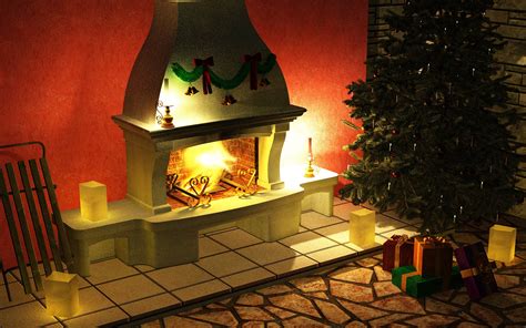 Free Download Christmas Fireplace Fire Holiday Festive Decorations Rw