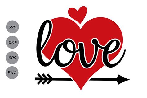 Arrow Heart Monogram Frames Svg Valentines Day Svg
