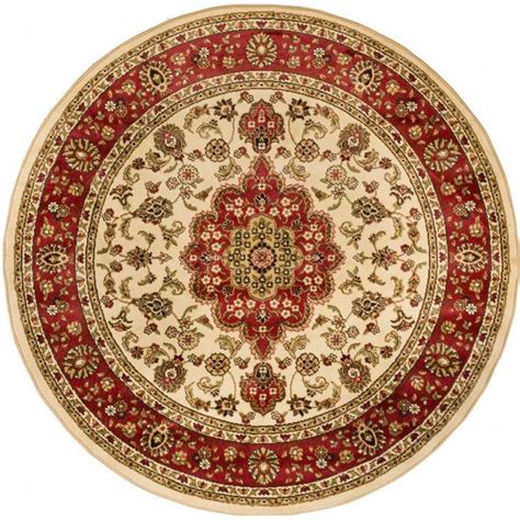 Round rugs create an individual look in every room. Medallion Traditional Ivory Area Rug (7'10 Round) - Free ...