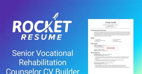 Senior Vocational Rehabilitation Counselor Cvs Rocket Resume