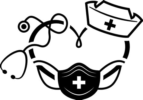 Nurse Heart With Stethoscope Clipart Image T For Nurse Free Svg