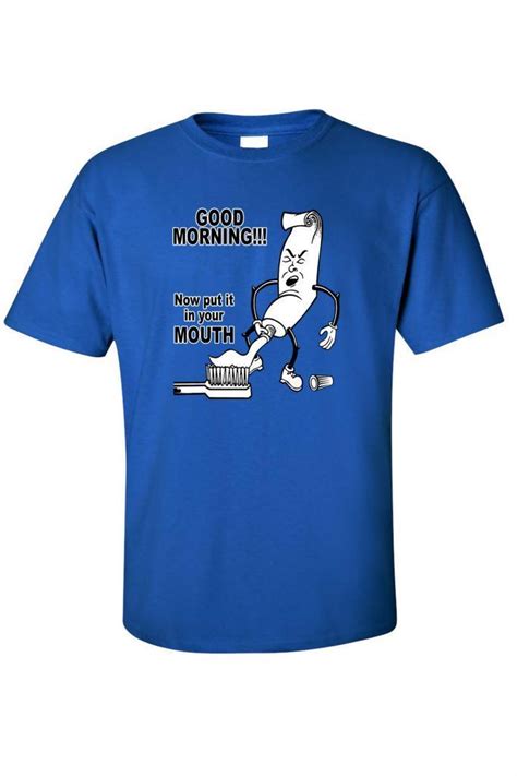Mens T Shirt Funny Adult Good Morning Now Put It In Your Mouth Sex