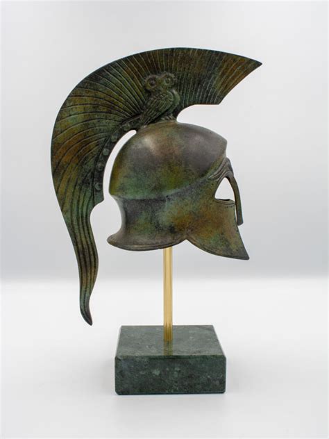 Ancient Greek Helmet With Owls Irida Shop