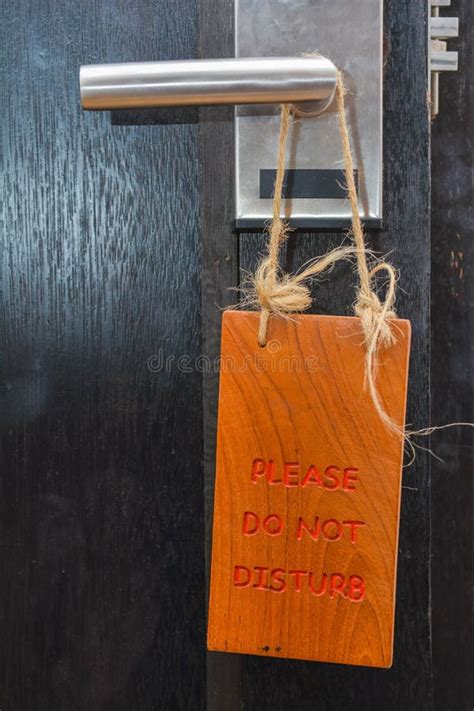 Please Do Not Disturb Sign On Wood Stock Image Image Of Steel Hang