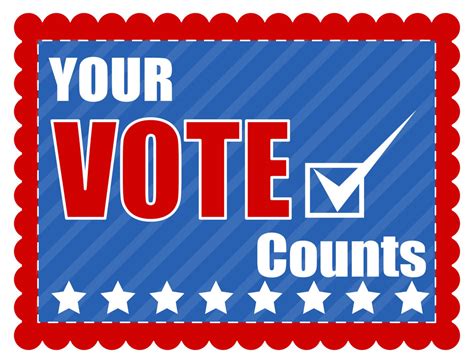 Your Vote Counts Election Day Vector Illustration Royalty Free Stock