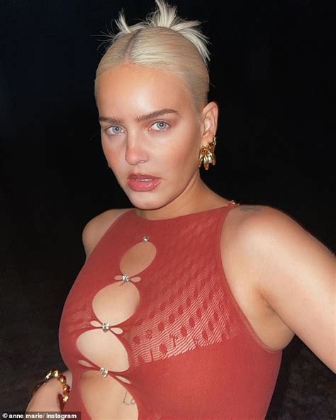 Anne Marie Goes Braless And Exhibits Her Toned Curves In Mesh Leotard