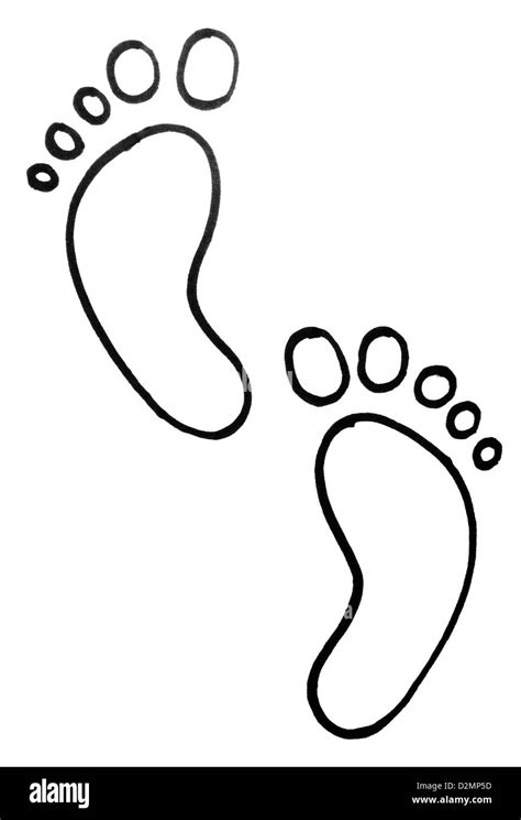 Outline Of Footprint Stock Photo Alamy