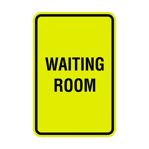 Portrait Round Waiting Room Sign Pacific Sign And Stamp