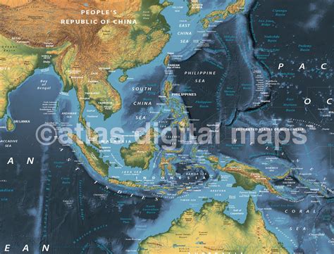 Dark Navy Style Framed Canvas Physical Relief World Map Large Size 72