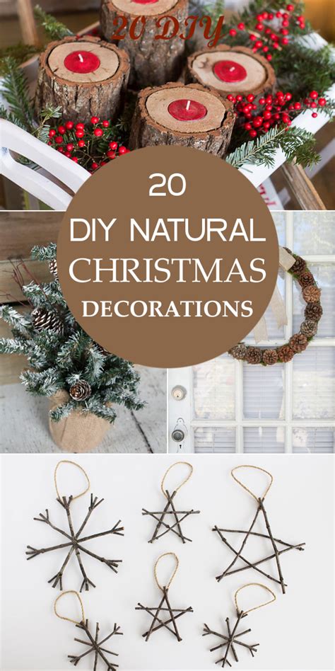 The traditional colors of christmas are pine green (evergreen), snow white. 20 DIY Natural Christmas Decorations