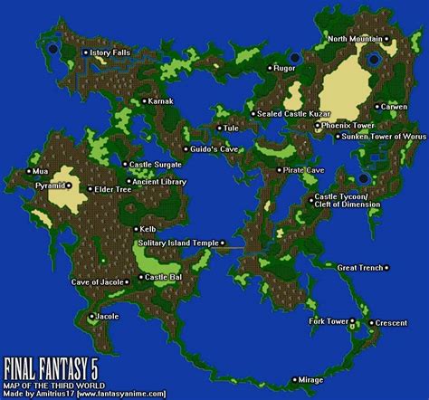 Final Fantasy 5 World Maps