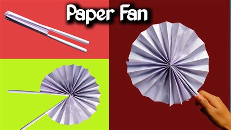How To Make A Paper Fanorigami Paper Fan Makingpaper Fan Youtube