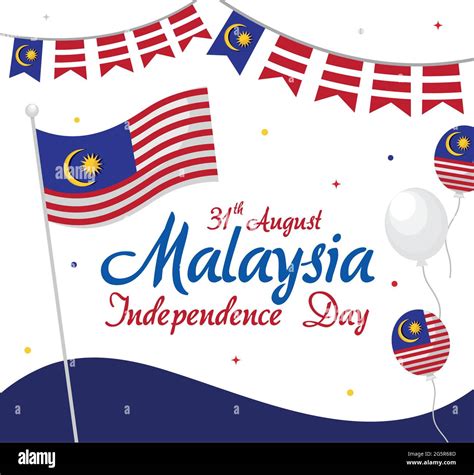 Malaysia Independence Day Poster Stock Vector Image And Art Alamy