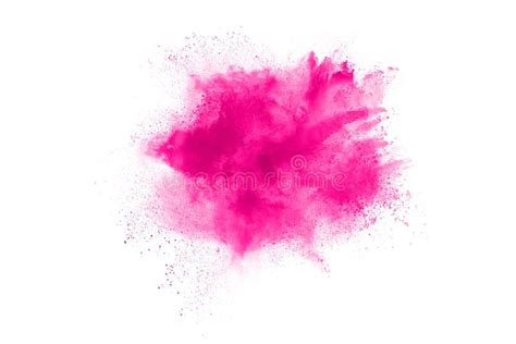 Pink Powder Explosion On White Background Stock Photo Image Of Blast