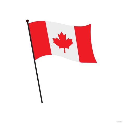 Waving Canada Flag Vector In Illustrator Svg  Eps Png Download