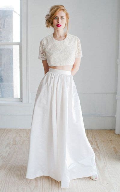 60 Trendy Beautiful Crop Top Bridal Outfits Weddingomania