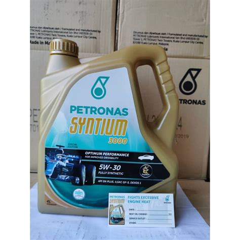 Original Petronas Syntium 3000 Fully Synthetic Engine Oil 5w30 4ltr