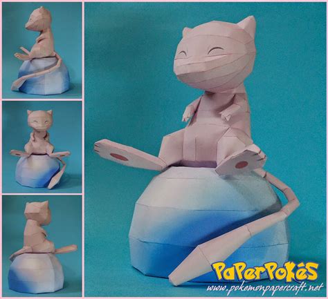 Paperpokés Pokémon Papercrafts Mew V2 Mew Pokemon Pokemon Craft Pokemon Birthday Party