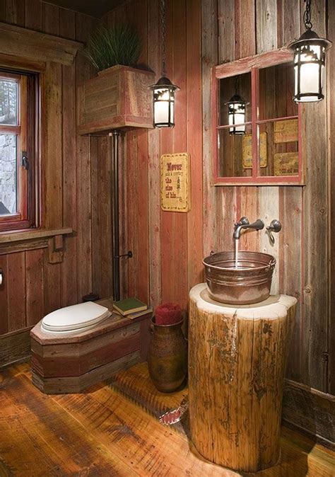 Pin By Carl Kelley On Outdoor Toilet Rustic Bathrooms Rustic Bathroom Decor Country Bathroom