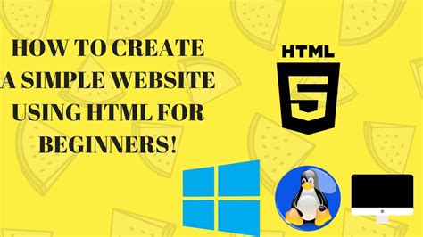 How To Create A Simple Website Using Html For Beginners Youtube