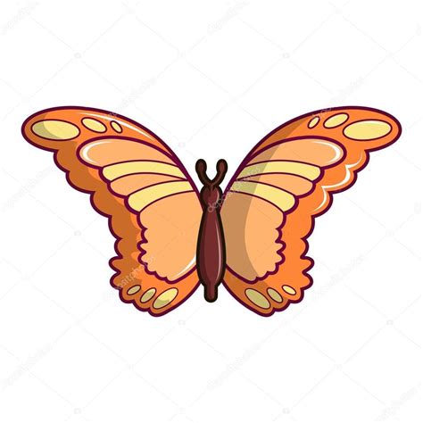 Animado: mariposa monarca dibujo | Icono de la mariposa monarca, estilo de dibujos animados ...