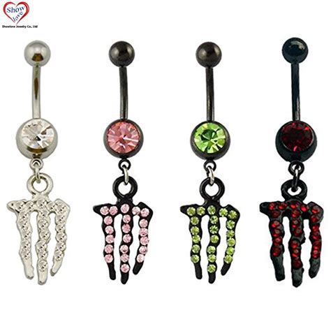 Showlove Pcs Claw Dangle Navel Stud Belly Ring In Gauge L