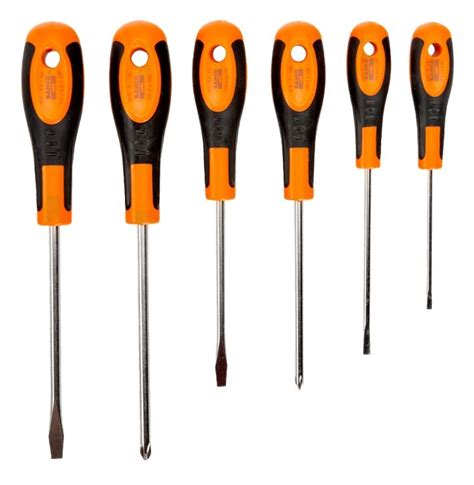 Bahco 606 6 6 Piece Slotted And Phillips Screwdriver Set With Rubber