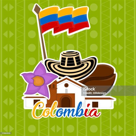 Ilustración De Imagen Representativa De Colombia Y Más Vectores Libres