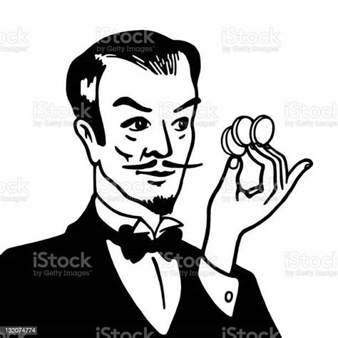 Magician Holding Coins Stock Illustration Download Image Now Coin