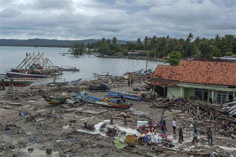 24, 2018 in carita, banten province, indonesia. Indonesia Tsunami 2018 death toll reached to 281