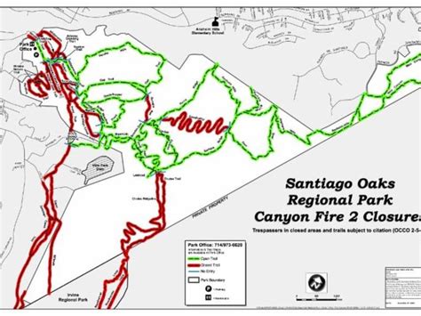 Caspers wilderness park santiago oaks regional park talbert regional park ted craig regional park thomas f. OPA Issues Update On Santiago Regional Park, Canyon Fire 2 ...