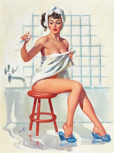 Gil Elvgren Pin Up Painting In Oil For Sale
