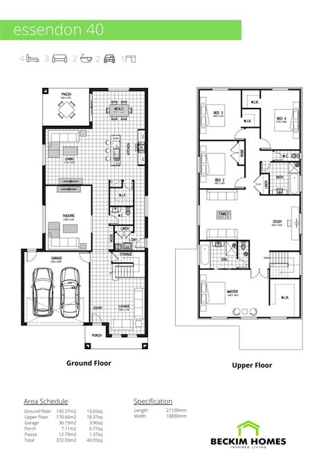 Double Storey Floor Plans Beckim Homes New Home Builders