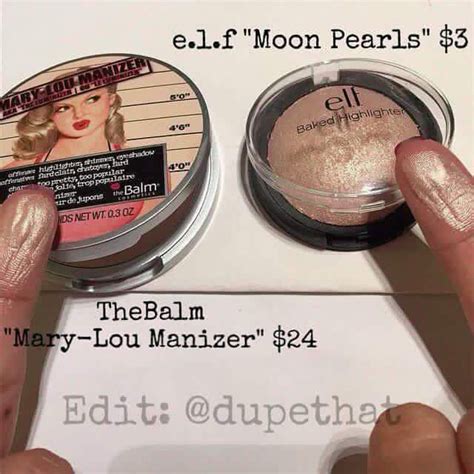 Mary Lou Manizer And Elf Moon Pearls Drugstore Makeup Dupes